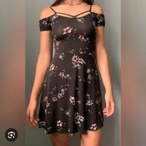Costal cowgirl romantic floral strappy casual dress